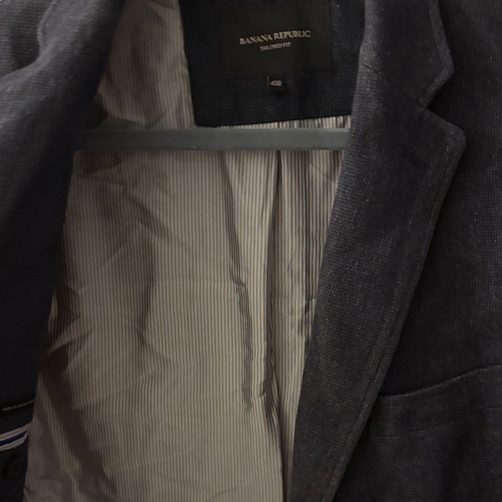 Banana Republic TAILORED-FIT BLACK CORD BLAZER size 40R - Picture 10 of 16